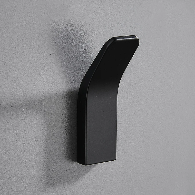 

2021 New Nordic Simple New Space Aluminum Kitchen Bathroom Living Room Hook Non Perforated Door Back Clothes Hat Hook Shelf