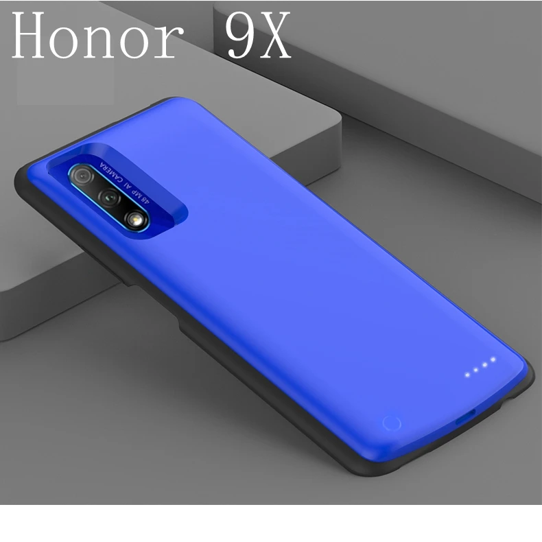 Honor 9X Blue 6500 мАч Внешний аккумулятор чехол для huawei Honor 9X Pro Nova 5i Pro 5 чехол для зарядки - Цвет: Honor 9X Blue