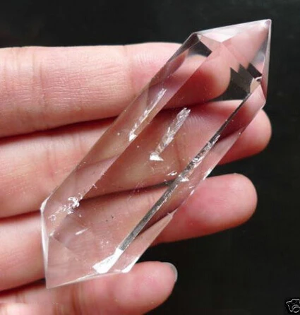  327 + натуральный прозрачный кварцевый кристалл DT палочка ТОЧКА исцеления чистой