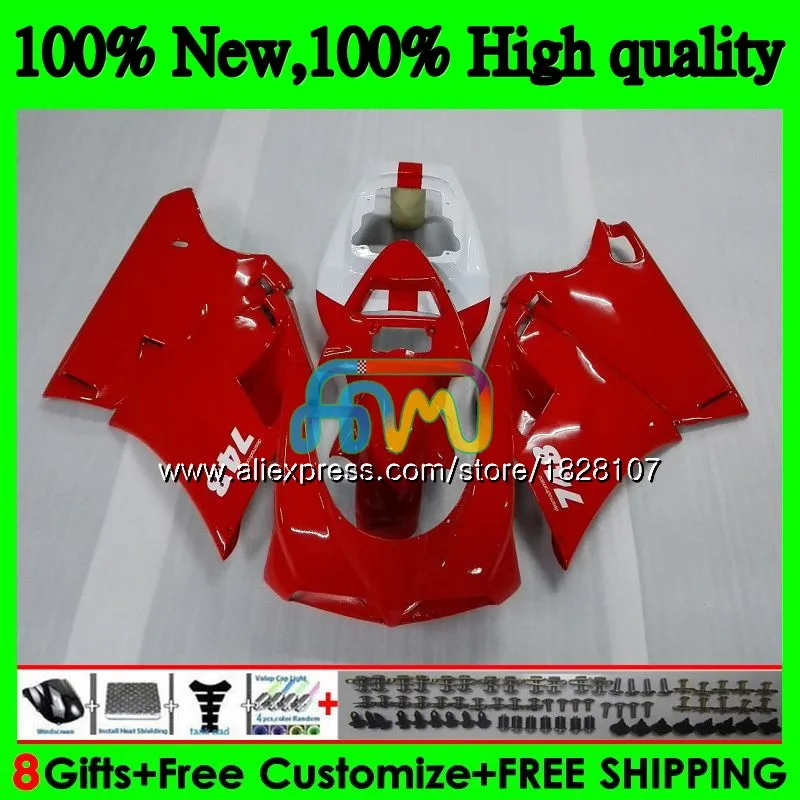 

748 All red top 853 For DUCATI 916 996 94 95 96 97 98 99 02 71BS.2 998 S R 1994 1995 1996 1997 1998 1999 00 2001 2002 Fairing