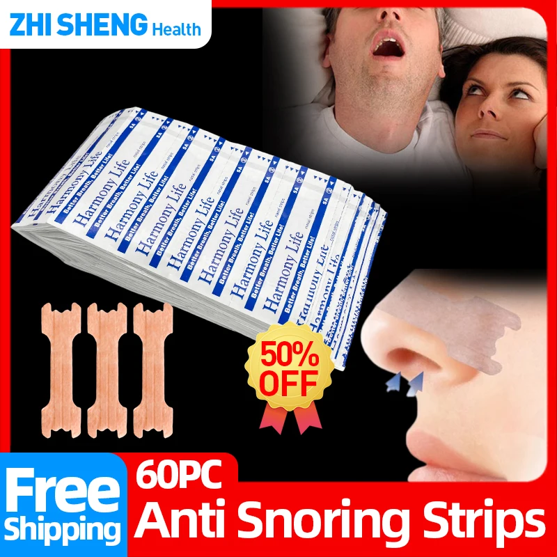 

10/50pcs Plaster Patch Stop Snoring Breathe Nasal Strips Sleep Nose Anti Snore Easier Better Breath