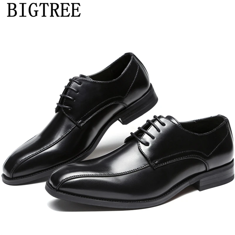 Нарядные туфли для мужчин классическая итальянская брендовая деловая обувь