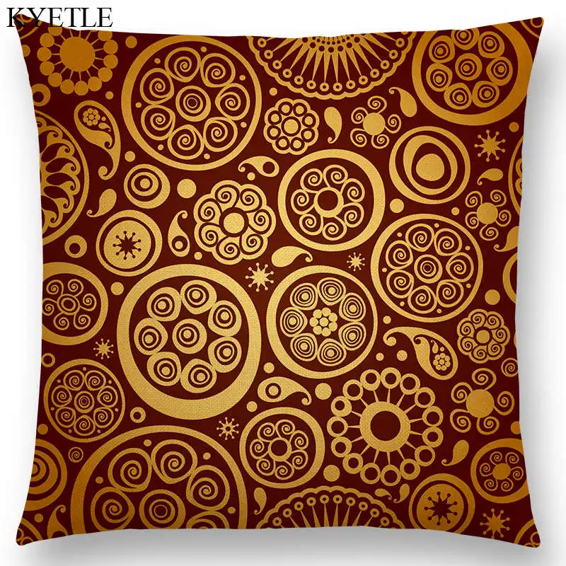 Декоративный чехол для диванной подушки с рисунком Пейсли Мандала цветочные