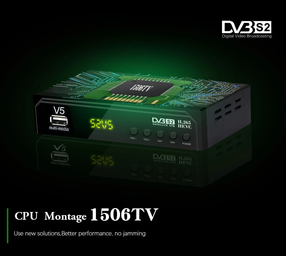 DVB-S2 V5 спутниковый ресивер цифровой ТВ-приставка тюнер Поддержка HD H.265 AC3 DVB S2