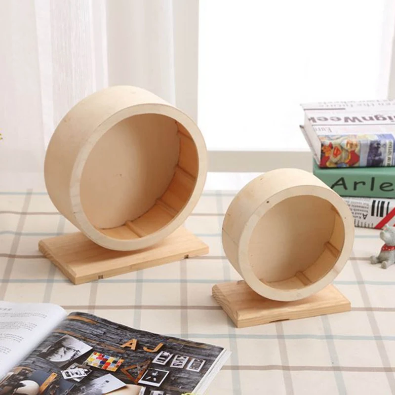 Деревянный бесшумный роликовый хомяк для бега колесо упражнений мышь еж