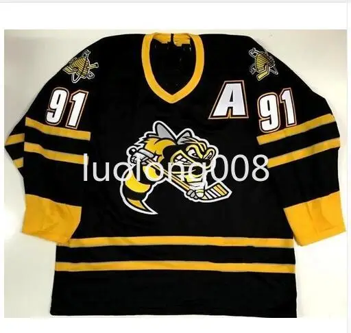 Винтажные хоккейные Джерси SARNIA STING 91 STEVEN STAMKOS с вышивкой индивидуальные футболки