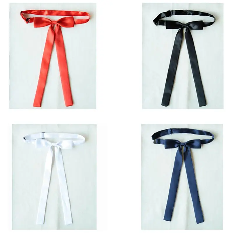 Мужской женский мужской предварительно завязанный шейный ремень длинный узкий