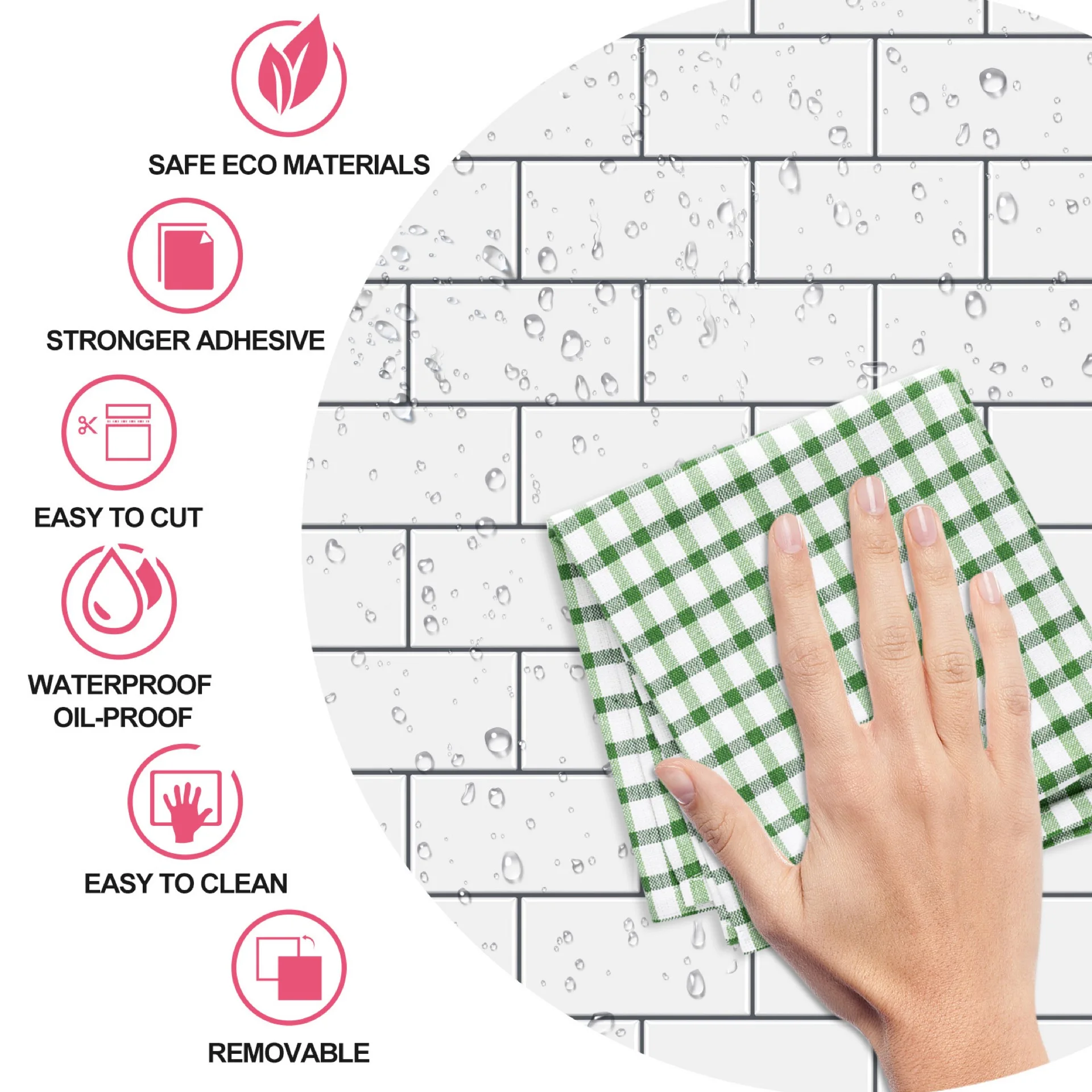 

White Subway Tiles Peel and Stick Backsplash, Stick on Tiles Kitchen Backsplash