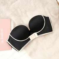 aoweinisi invisible backless brassiere bras women strapless front buckle bra seamless bralette push up lingerie