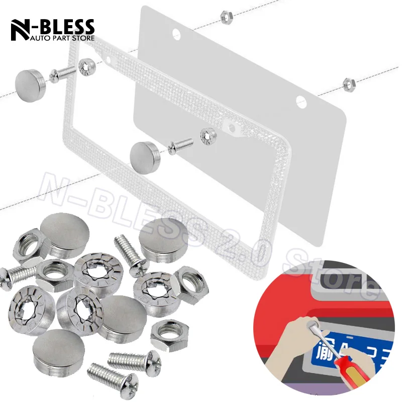 Набор хромированных автомобильных модифицированных противоугонных винтов