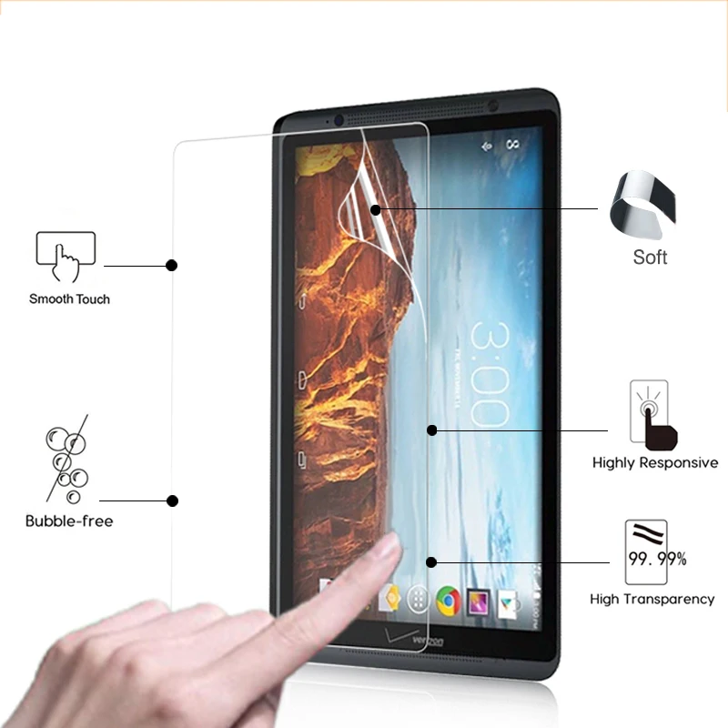 

Premium clear Glossy Protective coverFor Verizon Ellipsis 8 8.0" tablet pc Anti-Scratches HD LCD Screen Protector Film + tools