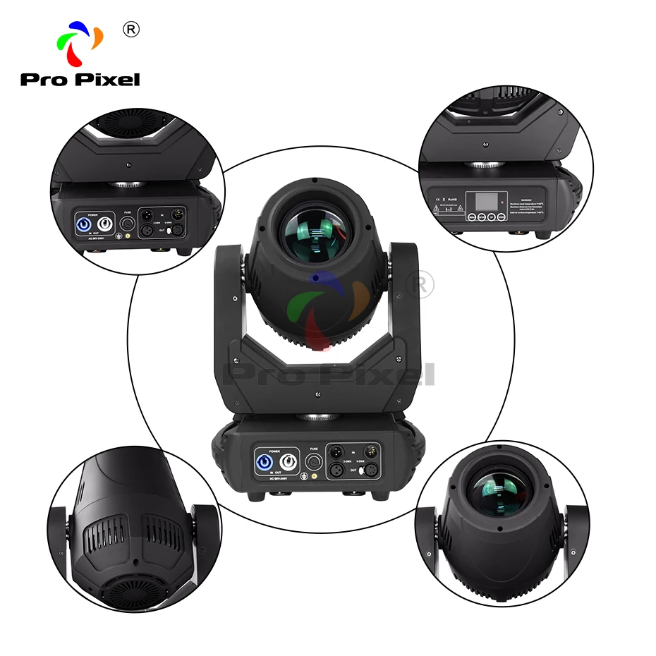 4pcs 250W Moving Head light 8 facet prism 3&amp5pin Led Beam Stage Light DMX Control Dj For Club Church Wedding | Освещение