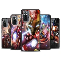 iron man cool marvel for xiaomi redmi note 10 pro max 10s 9t 9s 9 8t 8 7 pro 5g luxury tempered glass phone case cover