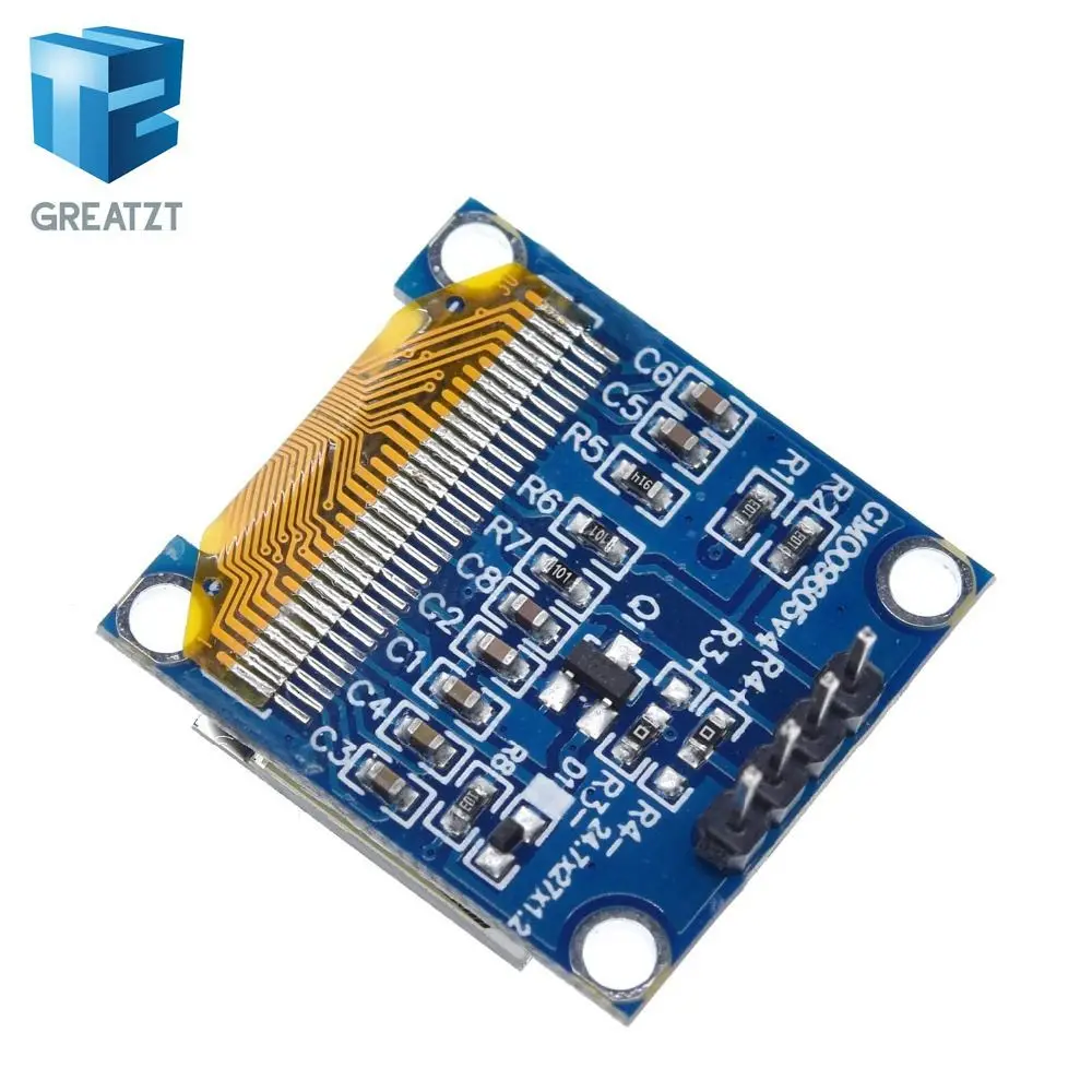 0,96 дюймов IIC Серийный желтый синий OLED дисплей модуль 128X64 IEC SSD1306 12864 плата с ЖК-экраном GND VCC SCL SDA 0,9" для Arduino
