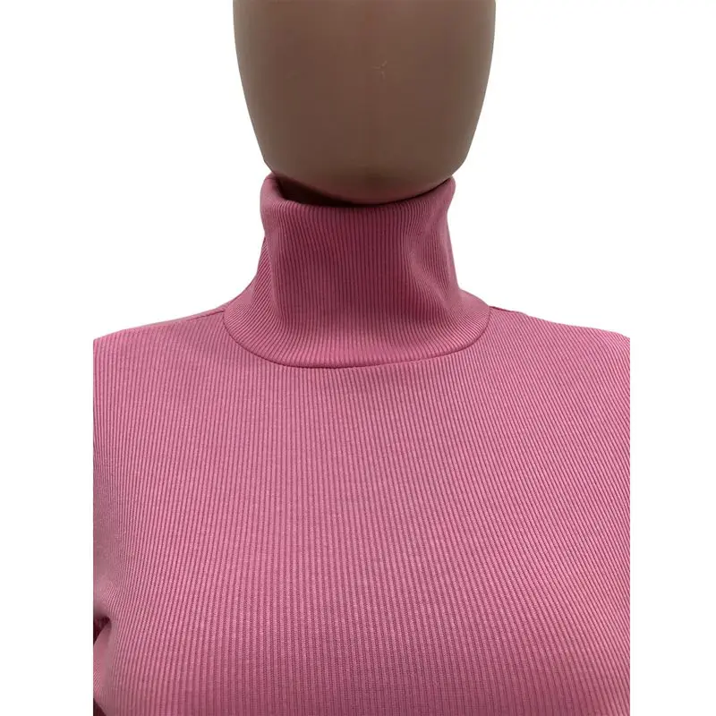 

HAOYUAN Knit Two Piece Set jumpsuit Fall Clothes for Women Tracksuit Turtleneck Top Stacked Pants Lounge Outfits Matching Sets