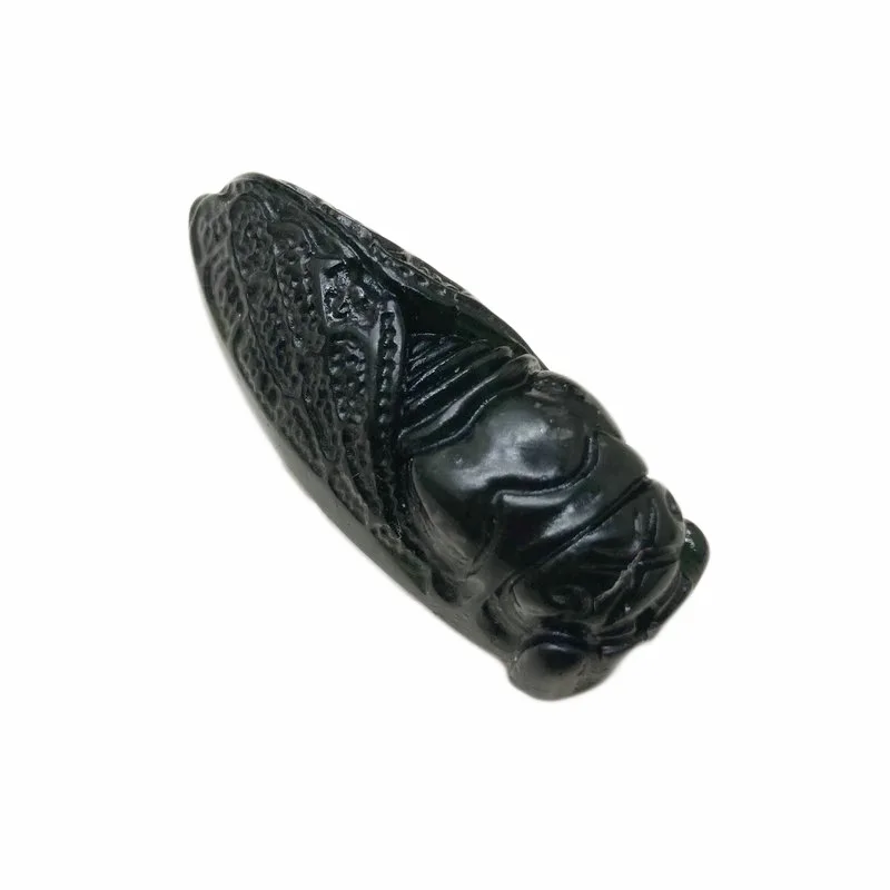 

Natural Chinese Black Ink Jade Hand Carved Cicada Pendant Fashion Boutique Jewelry Men and Women Knowing Necklace Popular Gift