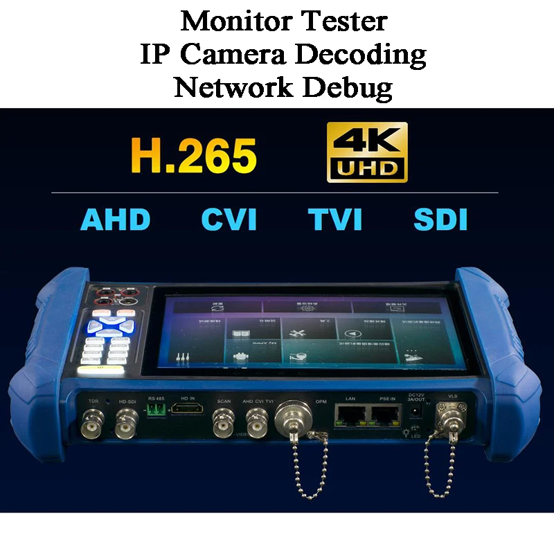 7 дюймовый тестер для декодирования камер CVI AHD TVI SDI POE RJ45 IP PTZ контроль HDMI