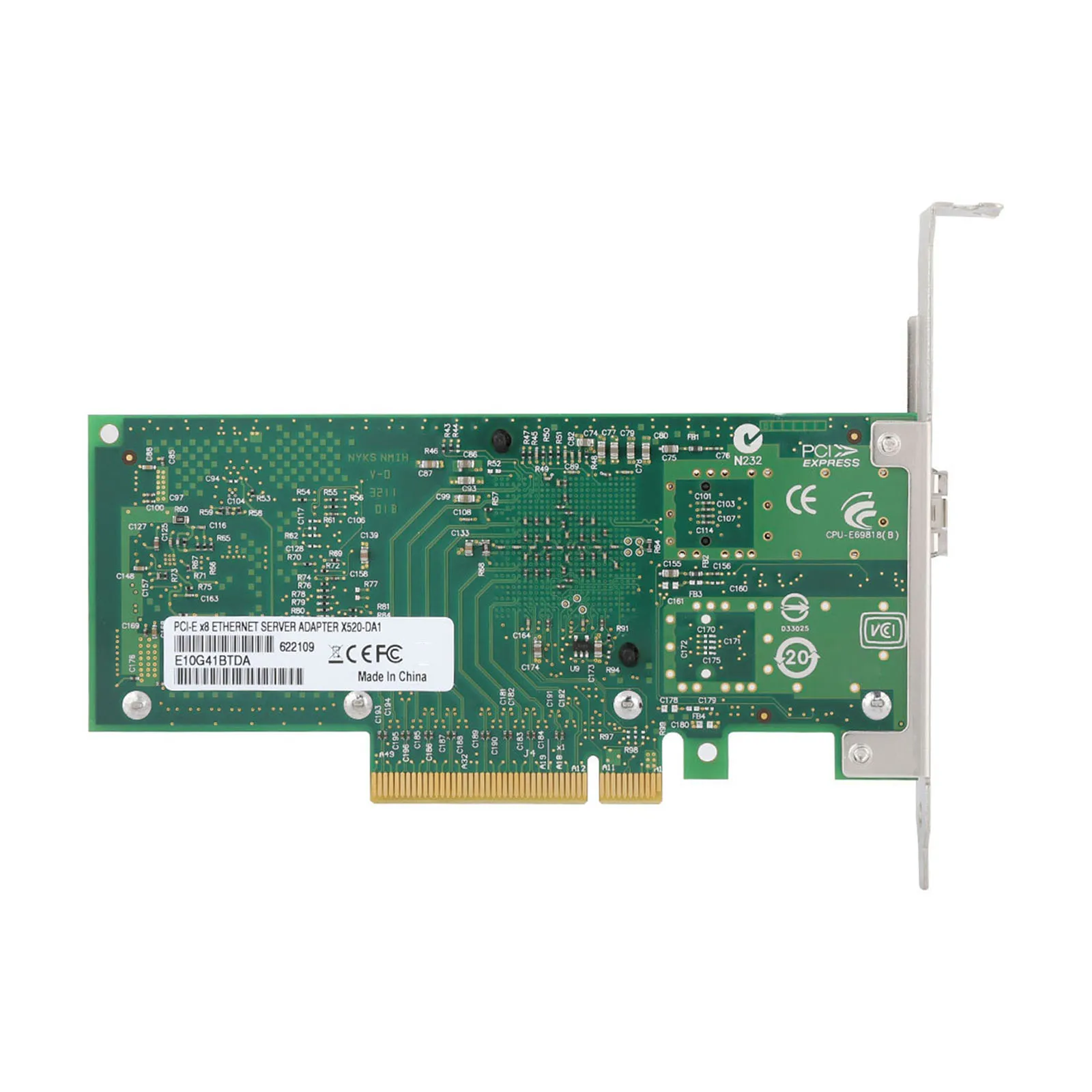 10 Гб PCI E сетевая карта Intel 82599EN Чипсет для X520 DA1 конвергентный сетевой адаптер INTEL