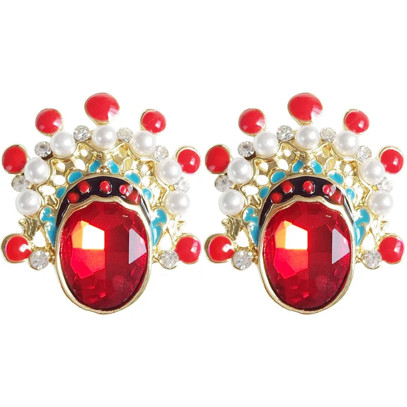 

National style creative Beijing Opera China trend ethnic earrings fashion jewelry women earrings new design girl female gifts