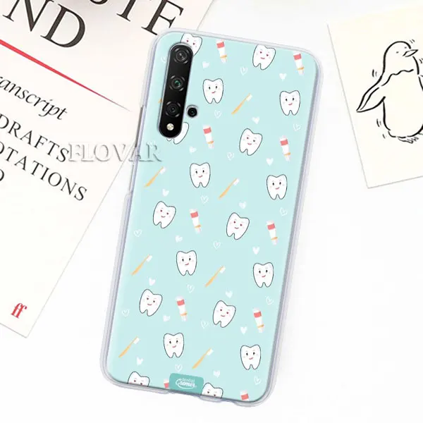 005 Футляр для телефона для Honor 20 Pro 9 10 Lite 8X 8A 8C 8S 9X Pro Y7 Y9 V20 крышка инструменты стоматолога зуб Твердые чехлы из PC - Цвет: 005
