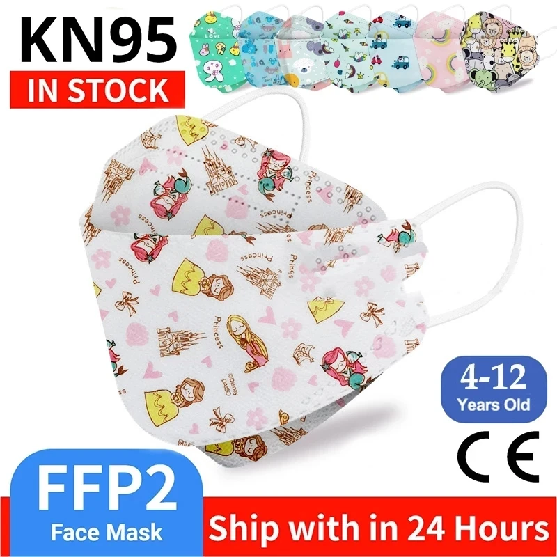 

10-50PCS ffp2mask Kid Fish Cartoon kn95mask 4 Layer Protective fpp2 Approved Mask Breathable Mouth Mask KN95 Mascarilla Infantil