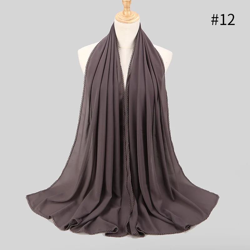 Женский шифоновый шарф роскошный брендовый мусульманский хиджаб из пузырчатой