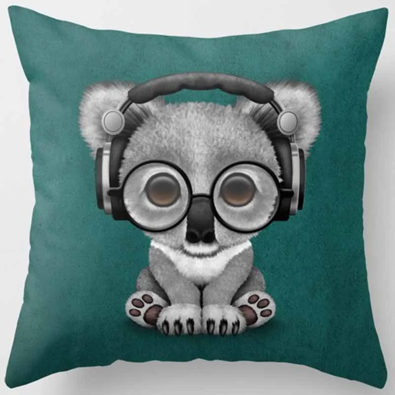 8 Лидер продаж Красота с животными из мультфильмов для подушки Чехол для мужчин и женщин; женские Квадратные наволочки Милая Подушка-обезьяна крышка размером 45*45 см - Цвет: 8