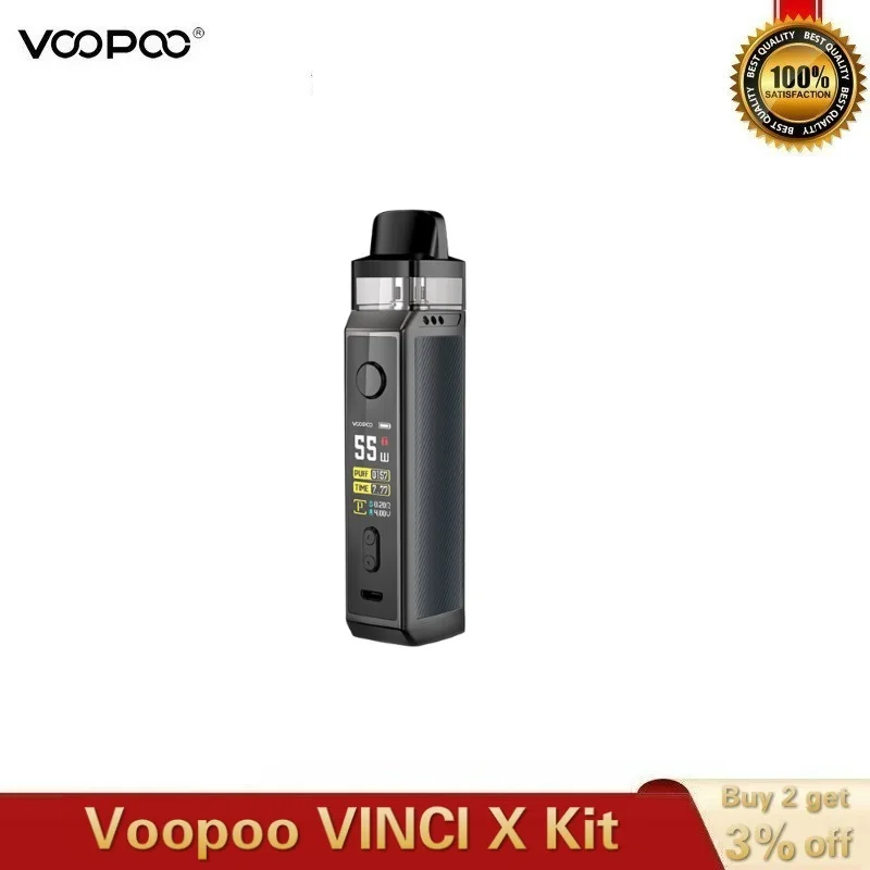 Оригинальная электронная сигарета VOOPOO VINCI X Pod Kit двойная катушка система питание