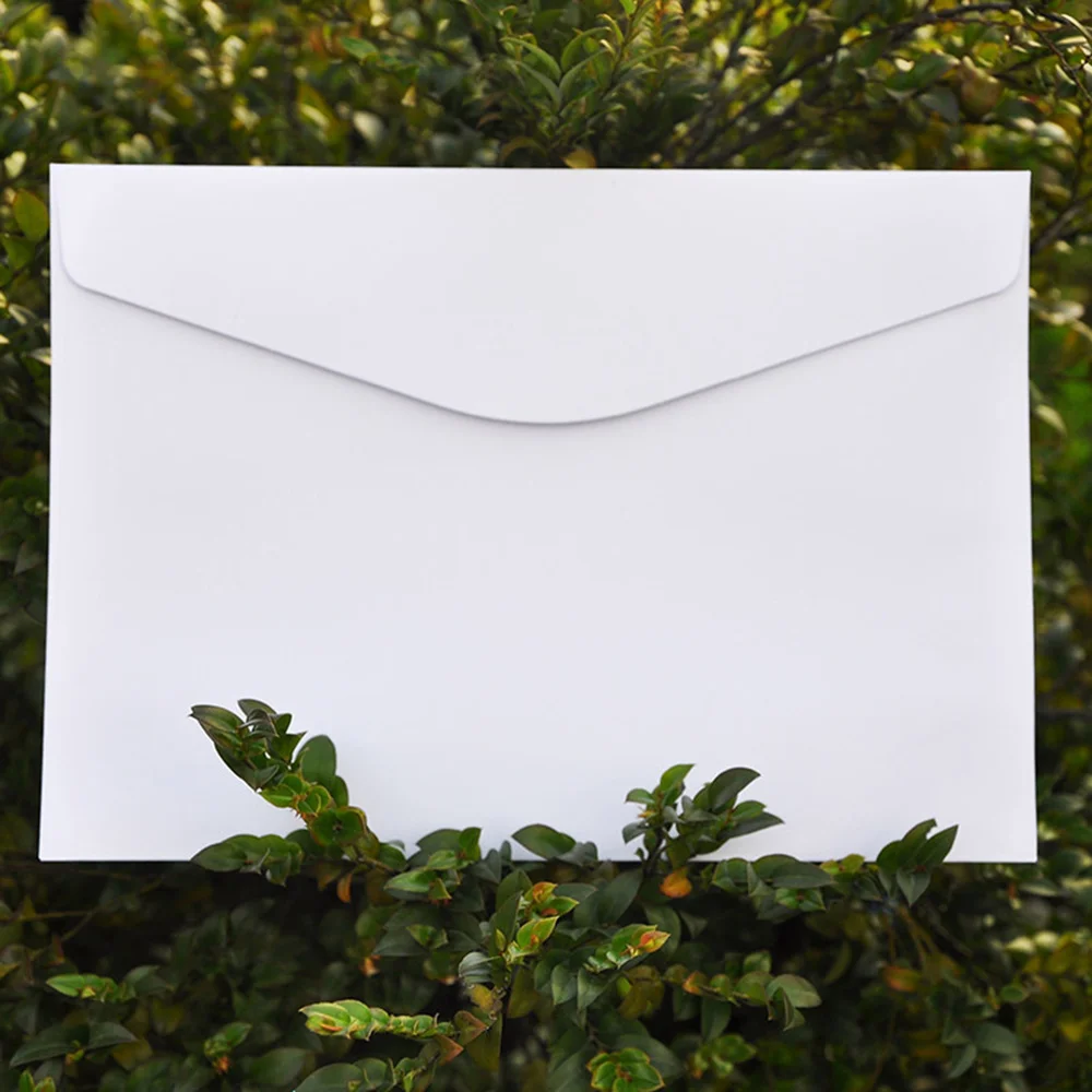 

50 Pcs 23x16cm White Invitations Postcard Envelope for Writing Letters