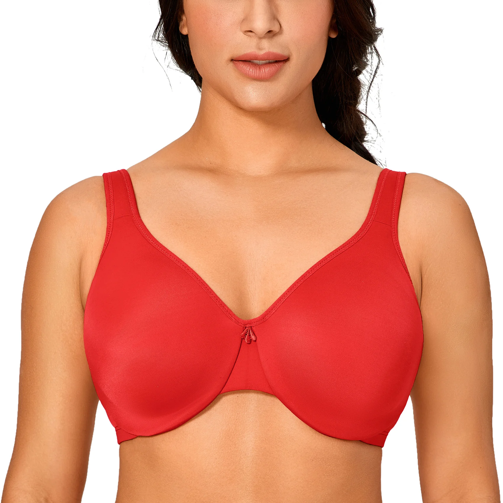 Women's Smooth  Minimizer Bra Plus Size Full Figure Large Busts Underwire Seamless B-DD E F G 32-42 44