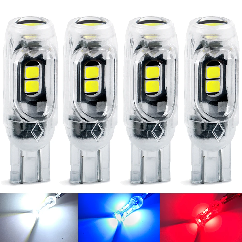 

4pcs T10 W5W Led Bulbs 194 168 5630Smd Auto Car LED Dome Map Trunk License Plate Light Lamp Bulb T10 Led Amber White Lighting