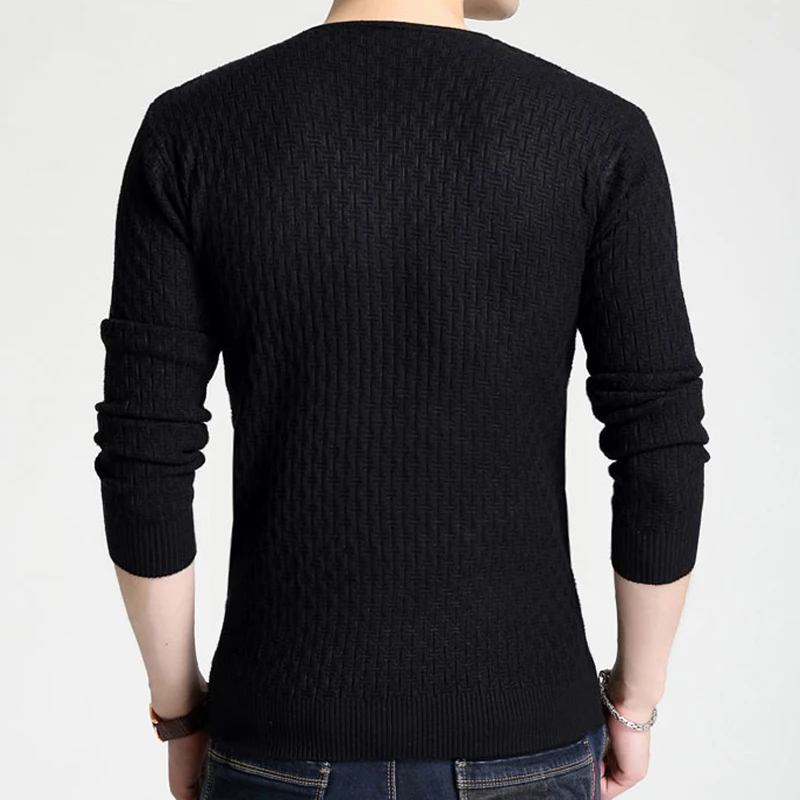 DIMUSI Autumn Men Sweater Casual V-Neck Solid Color Turtleneck Shirt Sweaters Slim Fit Brand Wool Knitted Pullovers Clothing | Мужская