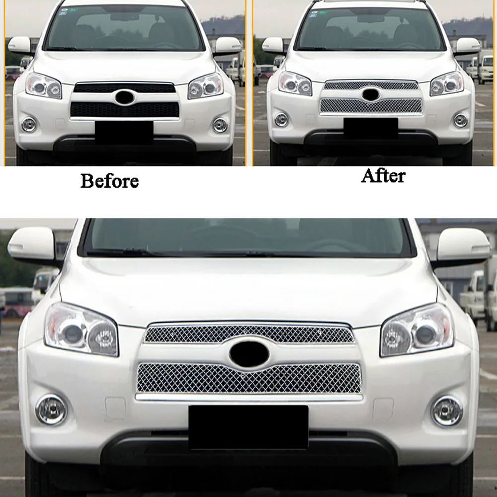 Крышка решетки из нержавеющей стали для Toyota RAV4 2011 2012 2013 гриль от