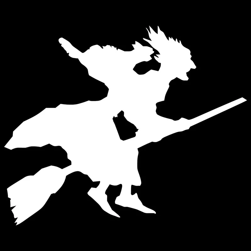 

Hot Reflective Witch Hag Car Stickers and Decals Car Window Decorative for Rear Window Trunk KK12*9cm