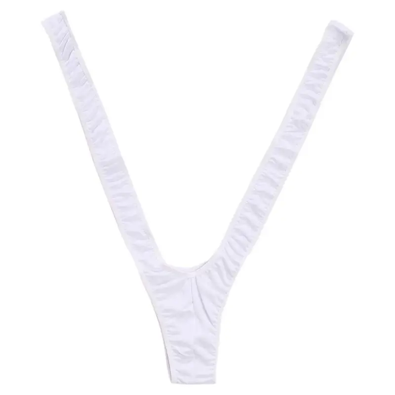 

Mens Lingerie Shoulder Straps Mankini One-Piece V Sling Stretch Singlet Bodysuit