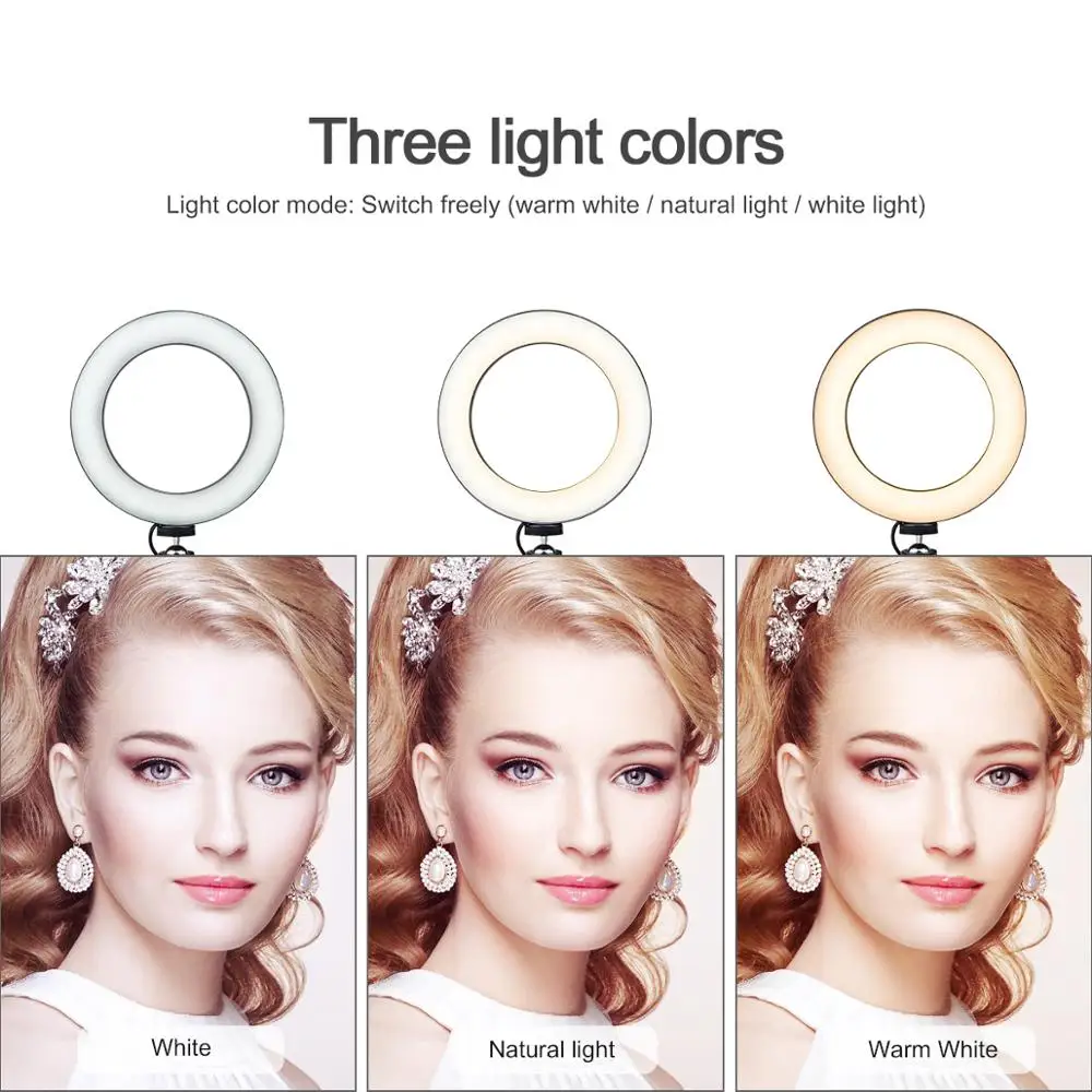 

Phone LED Light Ring Selfie Ring lamp Novelty novedades 2019 Photography Video Live Studio Fill light Photo light For Smartphone