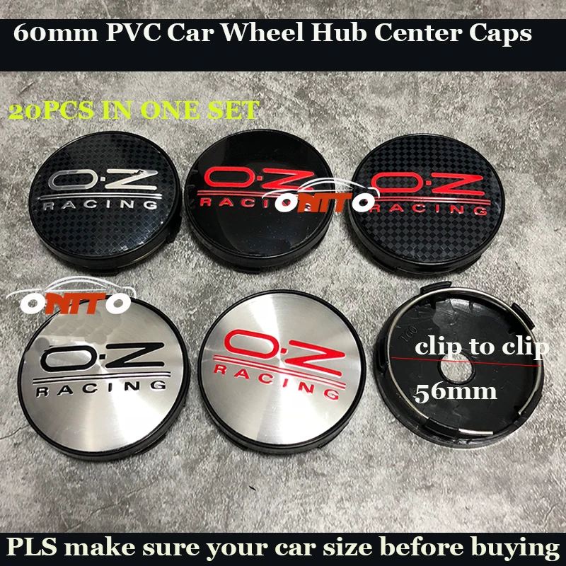 

20pcs 60mm Auto Car Rims Wheels Center Covers Blackground for Racing Logo Badge Emblem Wheel Hub Caps Label Logo Car Styling