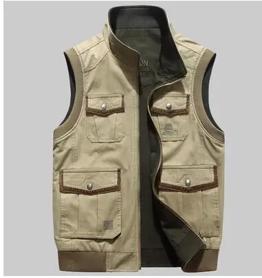 

Высококачественный классический жилет для путешествий из 100% хлопка, мужская куртка-карго без рукавов, мульти карманы, тактическая одежда д...