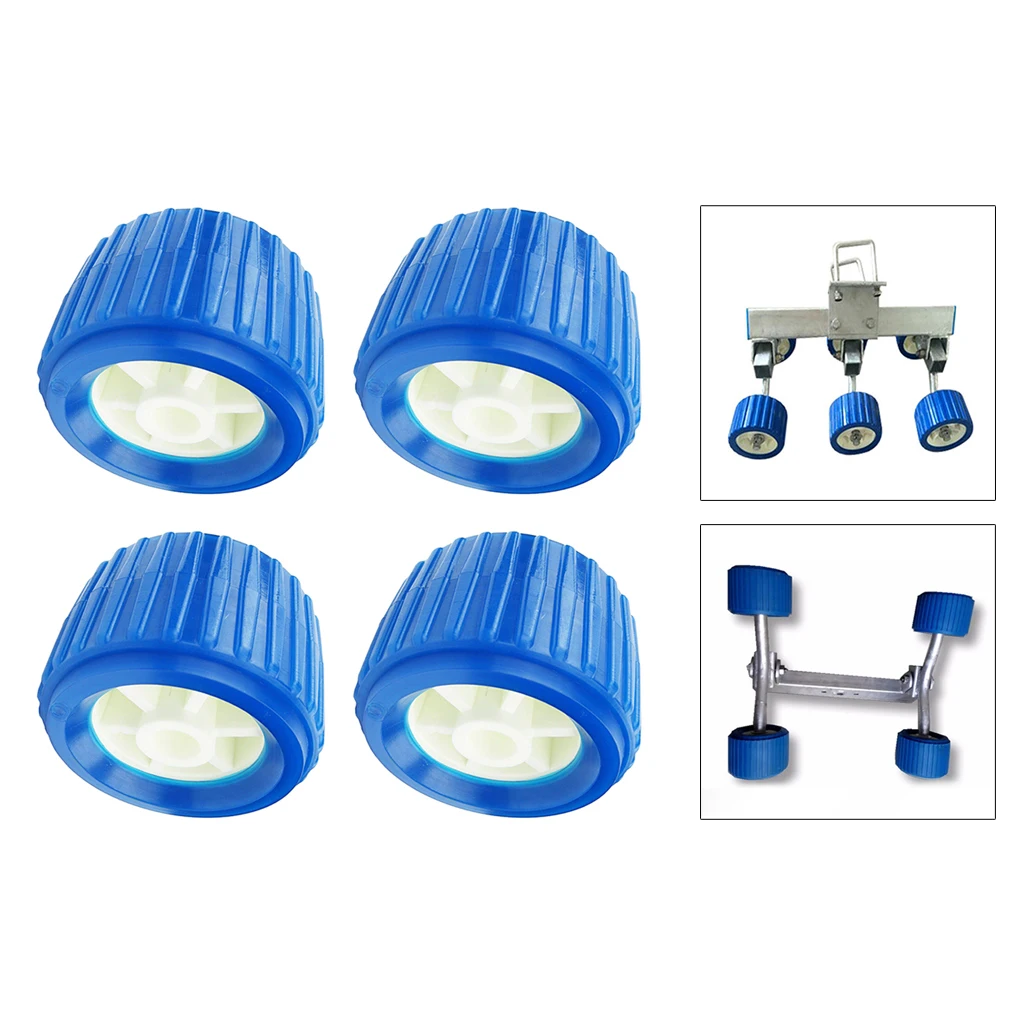

4x Boat Trailer Roller Inflatable Boat Ribbed Wobble Roller Plastic Kit New
