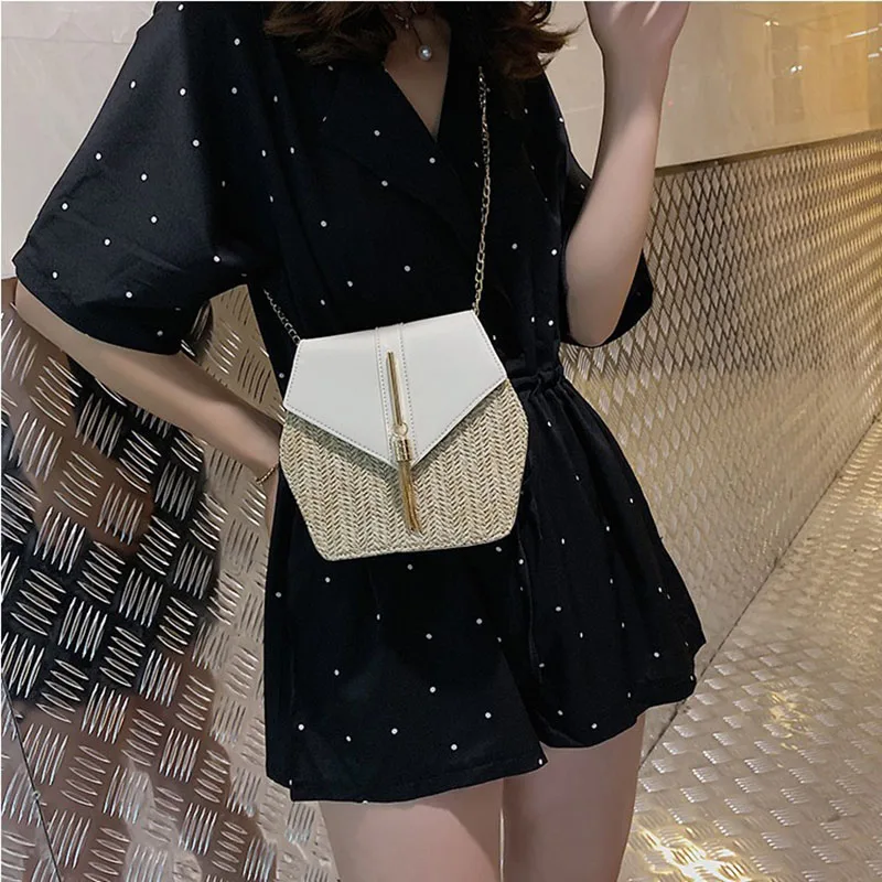 Женская Соломенная Сумка LADSOUL летняя плетеная сумка ручной работы из ротанга