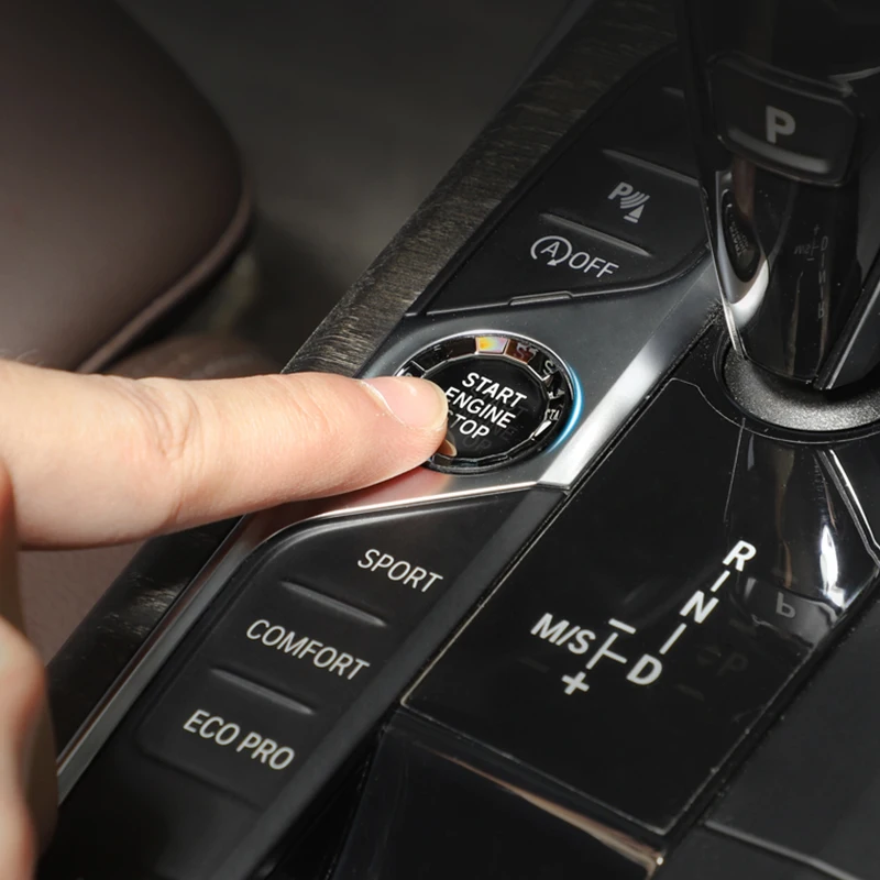 Стикер кнопки запуска/остановки двигателя для автомобилей BMW G20 G21 X5 G05 X7 G07 Z4 G29 F44 G14 G15 G16 X6 G06 3 серии 2019 2020 2021 годов и новее.