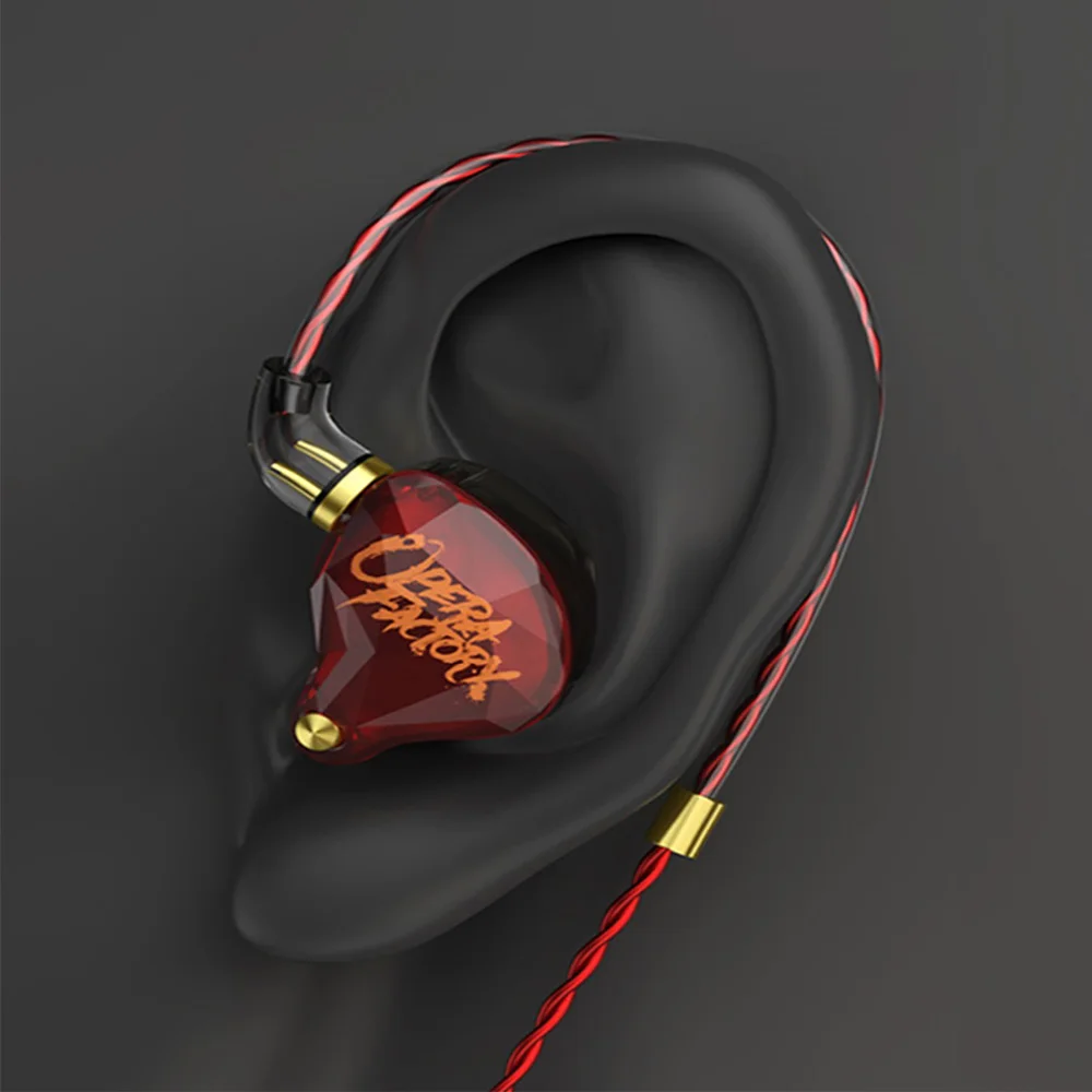 Opera завод OM1 аудио алмазные наушники Bass DJ супер гарнитура ушной 2Pin Hi Fi