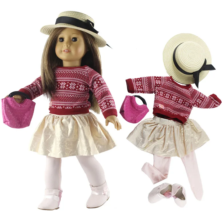 Модная Кукла набор одежды игрушка одежда наряд для 18-дюймовой куклы повседневная