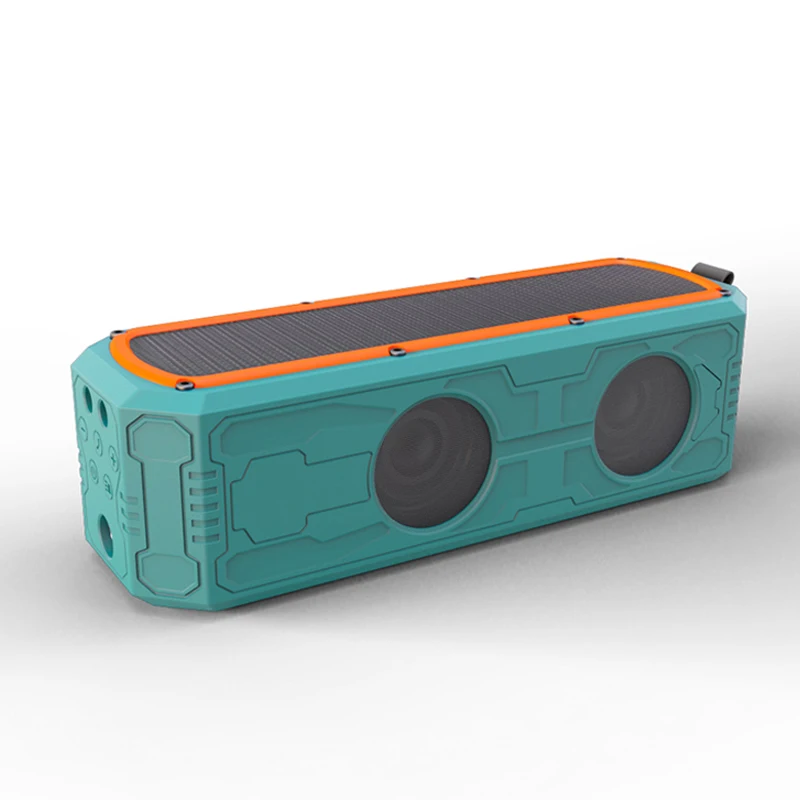 CYBORIS Портативная колонка на солнечной батарее с Bluetooth, 4400 мА/ч, с функцией внешнего аккумулятора, Противоударная, водонепроницаемая, для занятий спортом на открытом воздухе - Цвет: green