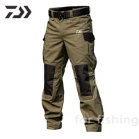 new mens daiwa fishing clothing waterproof fishing clothes hiking durable outdoor hunting multi pocket pants trousers men slim