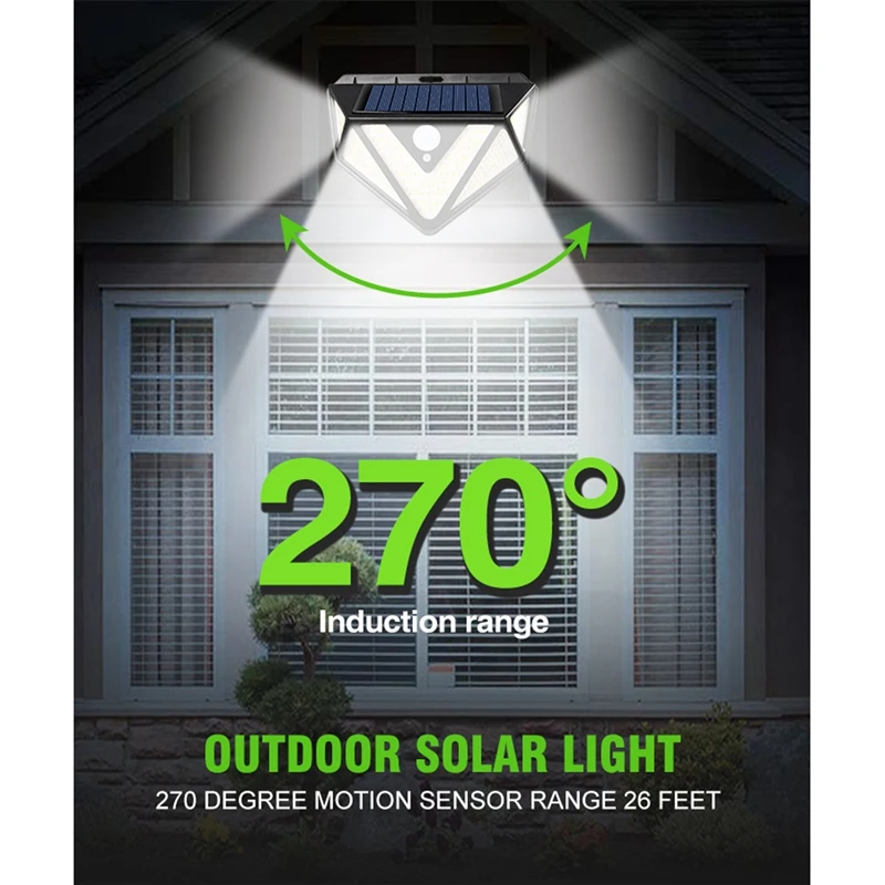 

4PCS Solar Wall Lamps Waterproof Security Light 166 LED Outdoor Motion Sensor Solar Lights for Garden Yard Patio Pathway