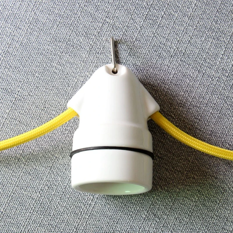 Керамический держатель лампы E27 с двусторонним входом для праздничных подвесных