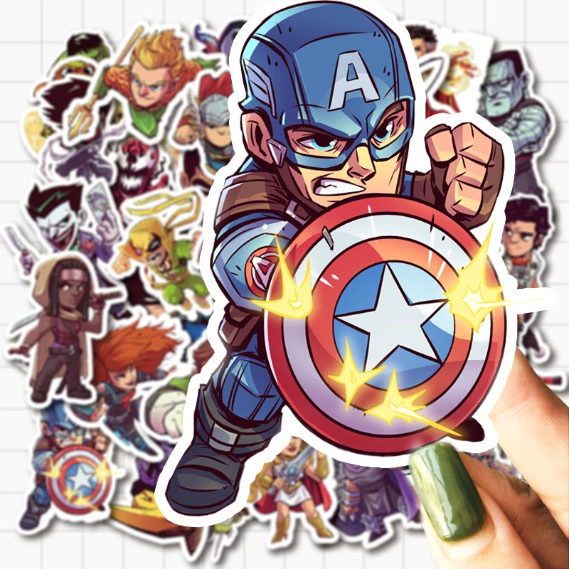 VANMAXX 50 шт. DC Mix несколько Marvel супергероев мультфильм Стиль наклейки водонепроницаемый ПВХ наклейка для шлем для ноутбука велосипедный багаж автомобиля