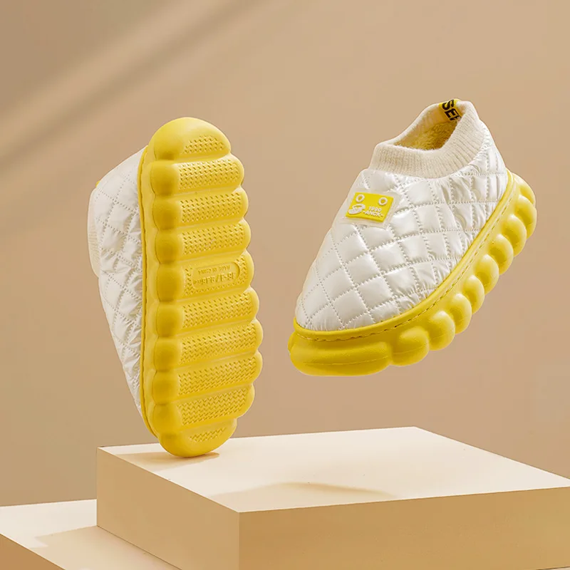 

Пуховые водонепроницаемые Нескользящие домашние тапочки, женские зимние теплые домашние хлопковые нескользящие мягкие тапочки для дома, п...