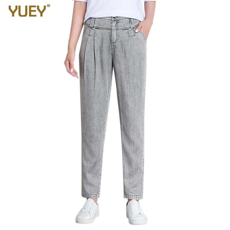 Womens Denim Jeans Grey Haroun Fashion Harem Female Summer Cropped Pants Ankle Length Plus Size Drop Shipping | Женская одежда
